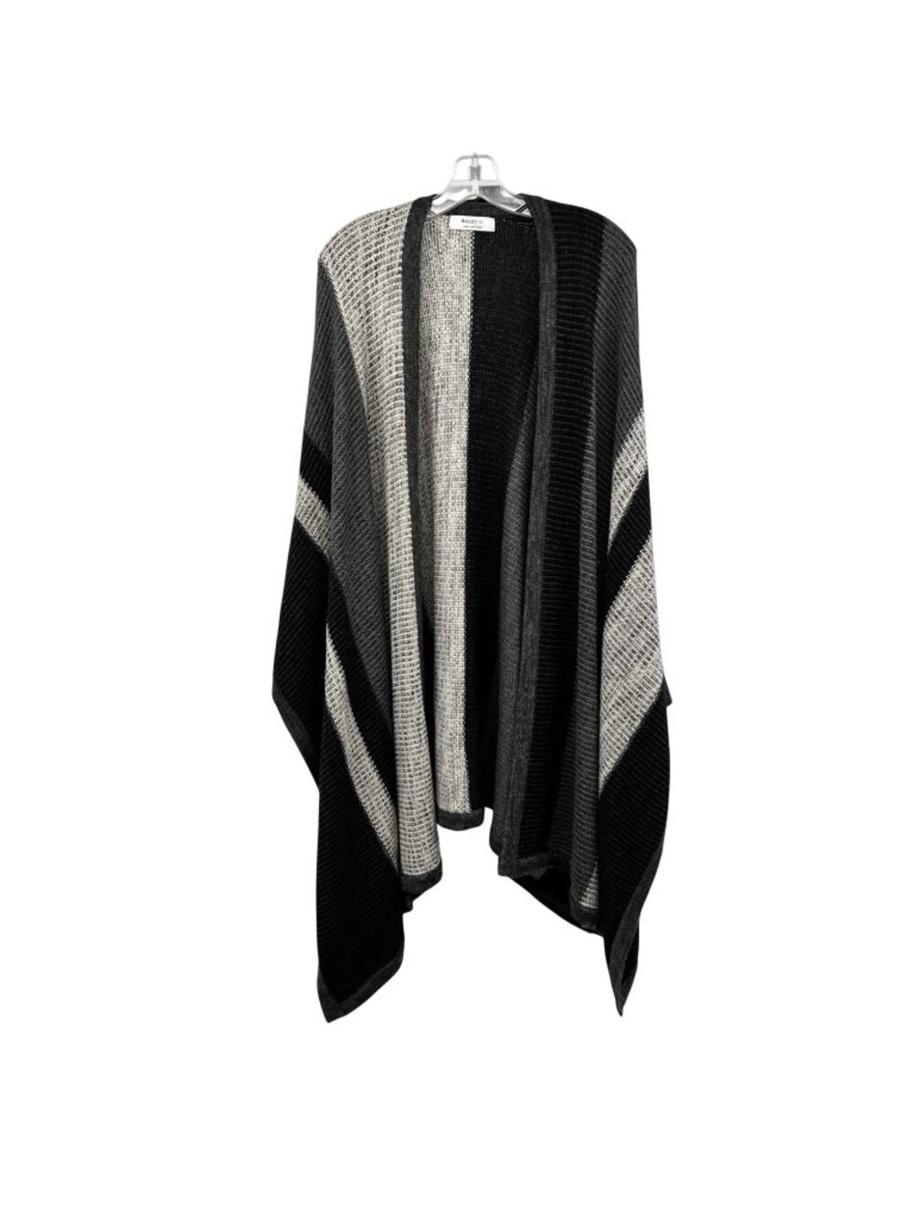 Bailey 44 Knit Poncho Sweater Dolman Sleeve Side Slits Gray/Multi Size XS